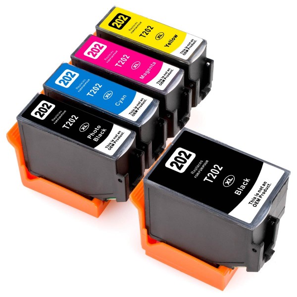 4250614800770 - 5er Set Kompatibel zu Epson 202XL (Kiwi) von ESMOnline 4250614800770 - 5er Set Kompatibel zu Epson 202XL (Kiwi) von ESMOnline