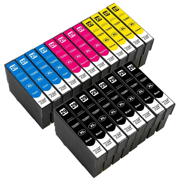 4250614802354 - 20er Set Kompatibel zu Epson 29 29XL Schwarz Cyan magenta Gelb Erdbe 4250614802354 - 20er Set Kompatibel zu Epson 29 29XL Schwarz Cyan magenta Gelb Erdbe
