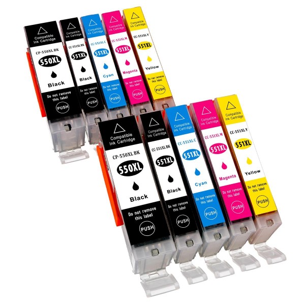 4250614202017 - 10er Set Kompatibel zu Canon PGI-550 CLI-551 XL BK PBK CMY von ESMOnl 4250614202017 - 10er Set Kompatibel zu Canon PGI-550 CLI-551 XL BK PBK CMY von ESMOnl