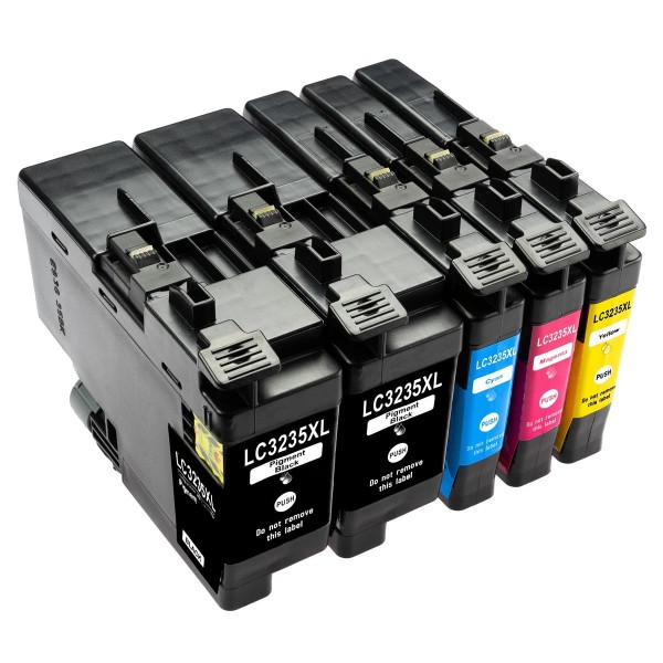 ESMOnline 5er Set kompatible Druckerpatronen ersetzt Brother Serien LC-3233/LC-3235XL