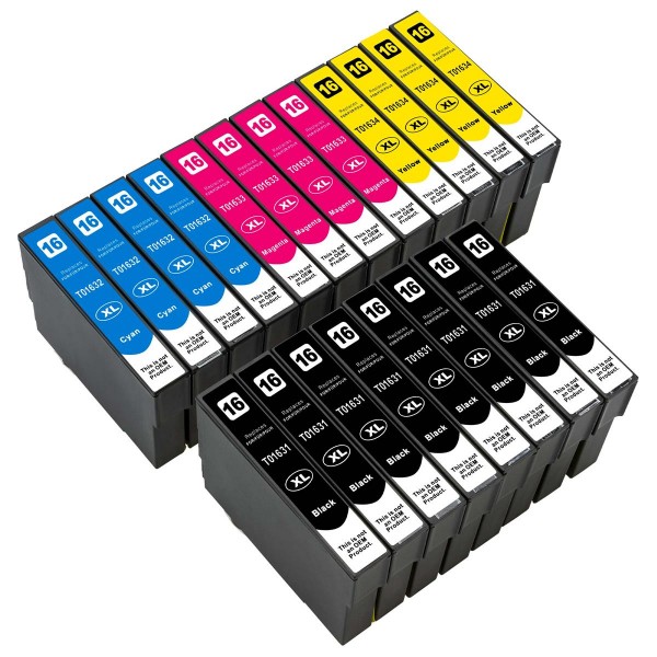 ESMOnline 20er kompatible Druckerpatronen als Ersatz für Epson 16XL ("Füller")