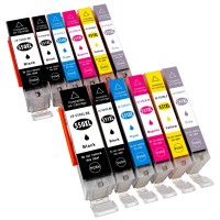 Vorschau: ESMOnline 12er kompatible Druckerpatrone ersetzt Canon PGI-550 CLI 551 mit Grau Vorschau: ESMOnline 12er kompatible Druckerpatrone ersetzt Canon PGI-550 CLI 551 mit Grau