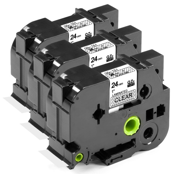 4250614803221 - 3x kompatibles Schriftband 24mm als Ersatz für Brother Ptouch TZe-151 TZe151 TZ-151 TZ151 von ESMOnline 4250614803221 - 3x kompatibles Schriftband 24mm als Ersatz für Brother Ptouch TZe-151 TZe151 TZ-151 TZ151 von ESMOnline