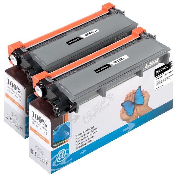 ESMOnline 2 Tonerkartusche TN2320XL für Brother Lasergeräte Toner Schwarz
