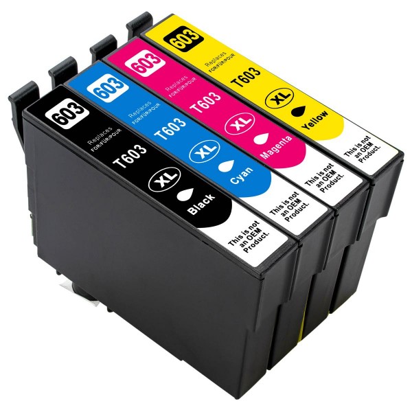 ESMOnline 4er Set kompatible Druckerpatrone ersetzt Epson 603XL ("Seestern")