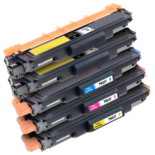 ESMOnline 5 Tonerkartusche TN247 BK C M Y für Brother Lasergeräte Toner MFC DCP HL