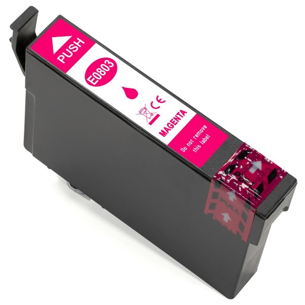 ESMOnline kompatible Druckerpatrone ersetzt Epson T0803 Magenta ("Kolibri")