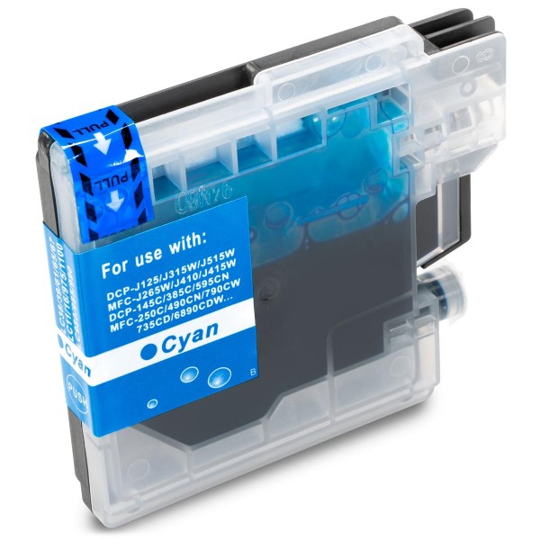 ESMOnline kompatible Druckerpatrone ersetzt Brother LC-985 LC-980 LC-1100 Cyan