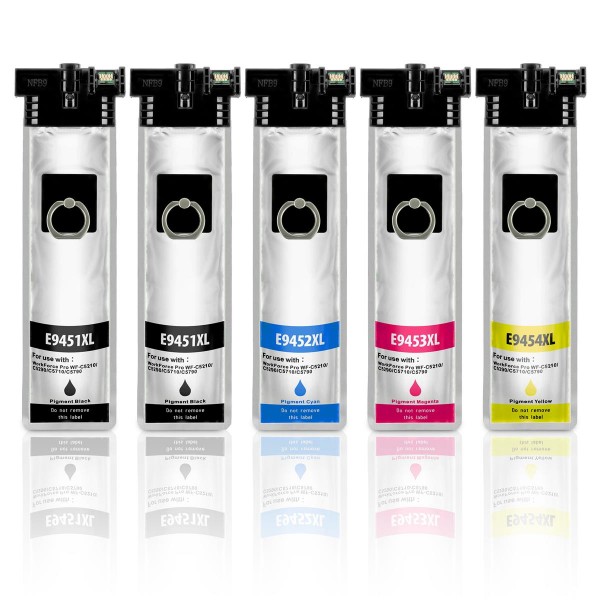 4250614800572 - 5x kompatible Druckerpatrone Tanks ersetzt Epson T944 T945 kompatibel von ESMOnline 4250614800572 - 5x kompatible Druckerpatrone Tanks ersetzt Epson T944 T945 kompatibel von ESMOnline